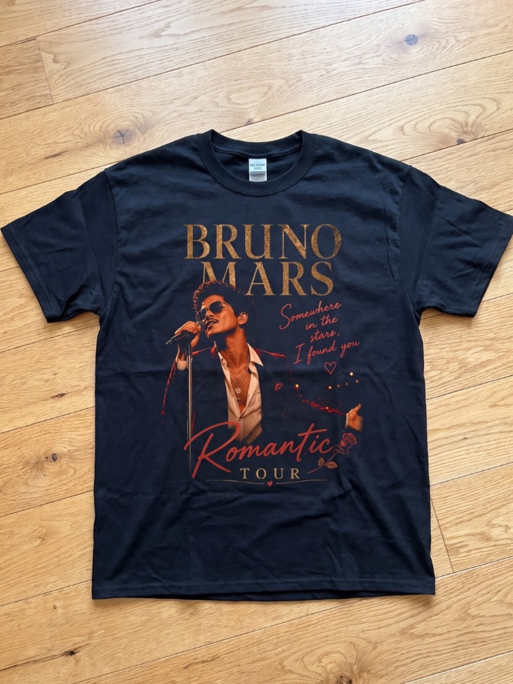 Bruno Mars Romantic Tour 2026 Graphic T-Shirt Concert Tee